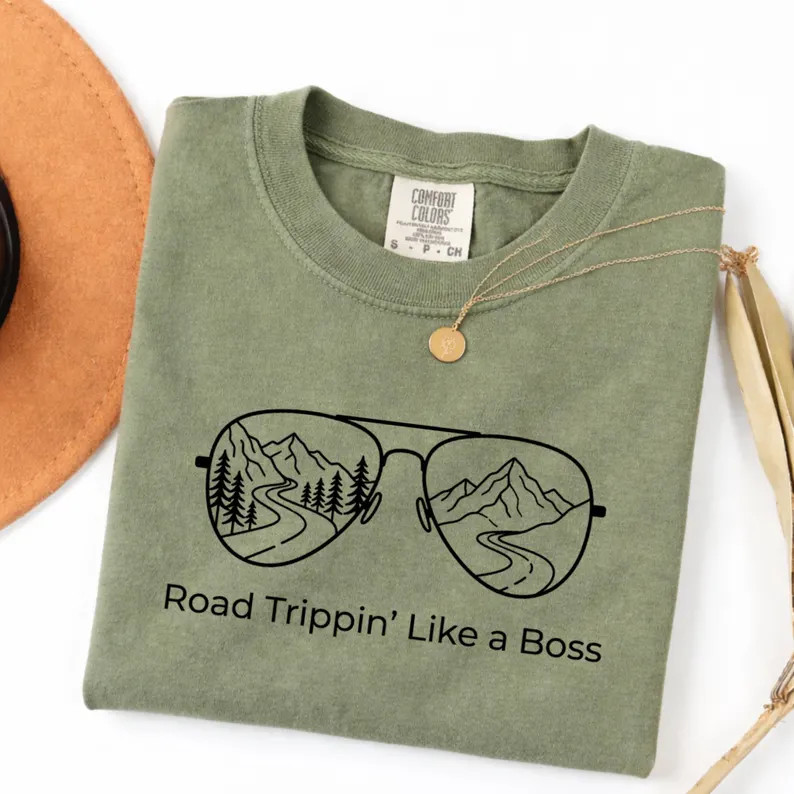 Road Trip Comfort Tee Men Adventure Graphic Shirt Soft Casual Travel