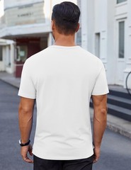 COOFANDY Men’s White Crew Neck T Shirts Cotton Short Sleeve Basic Tee Shirts