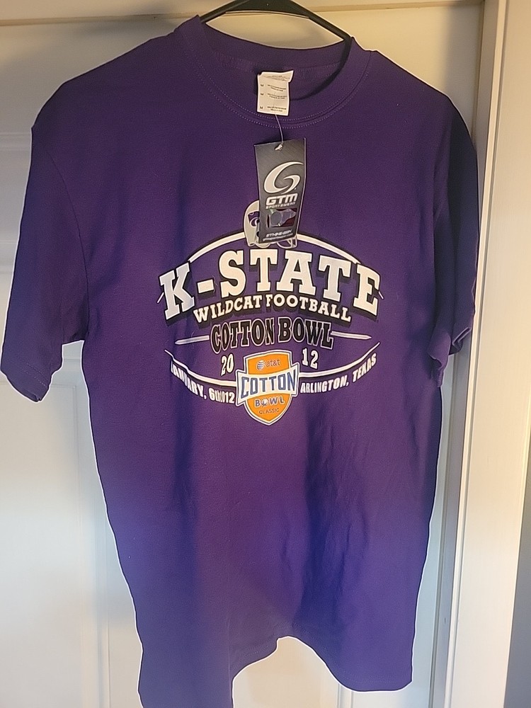 Gildan Kansas State Wildcats 2012 Cotton Bowl T-Shirt Bew With Tags