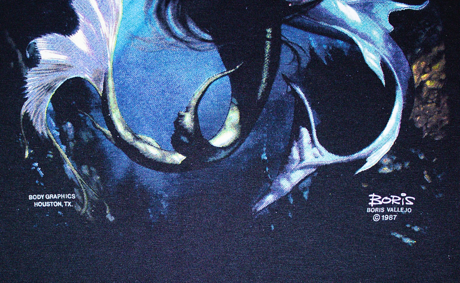 Mermaid And Triton Sex Boris Vallejo Art T-Shirt 1987 Body Graphics NEW UNWORN gallery
