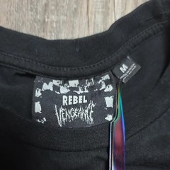 Rebel Vengeance | Cherry Skull Graphic Tee, Velvet-flocked Details 100% Cotton