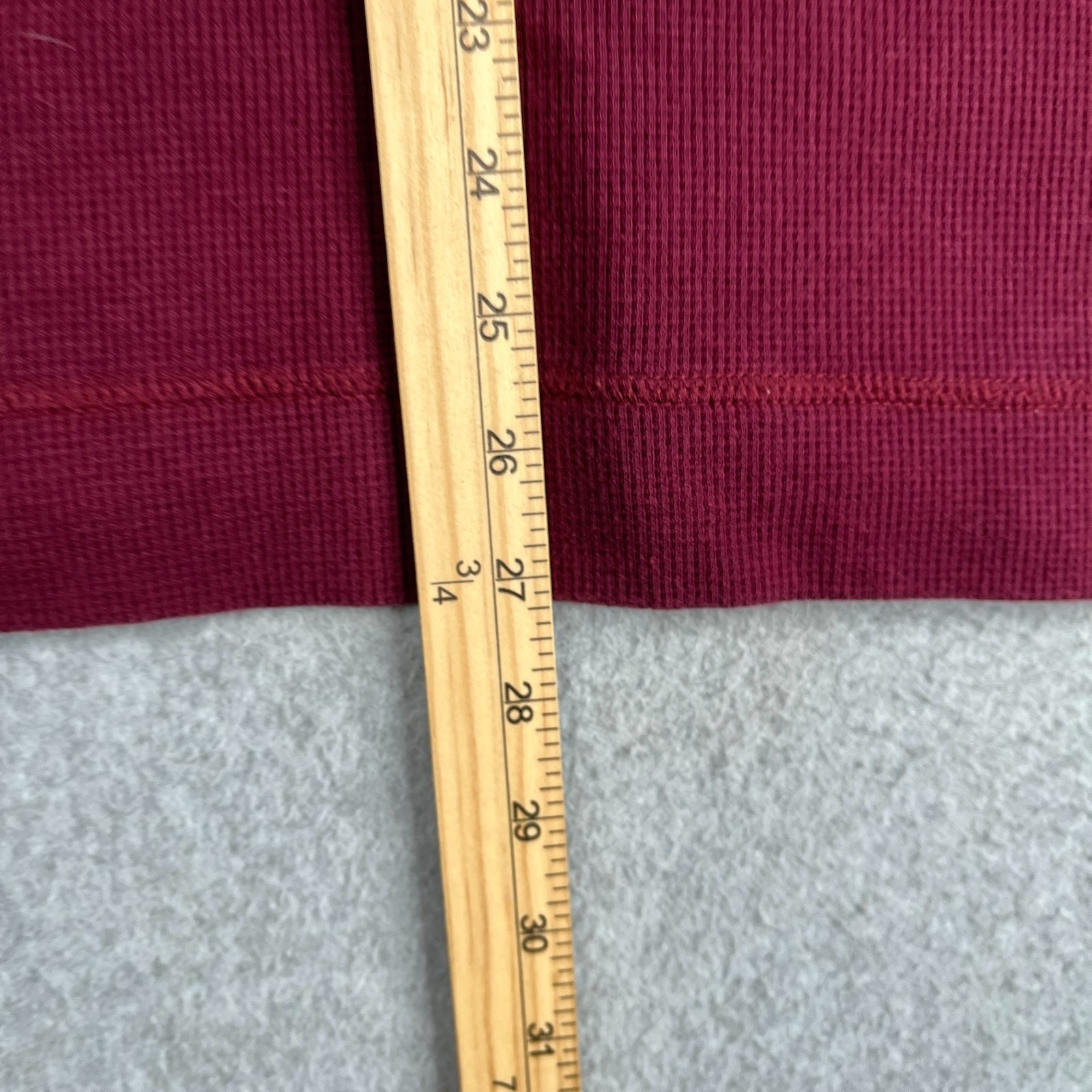 Banana Republic Henley Shirt Waffle Knit 1/2 Zip Burgundy Long Sleeve Pullover L gallery