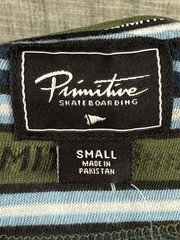 Size S – Primitive Skateboarding Reign Knit Striped Logo T-Shirt Green