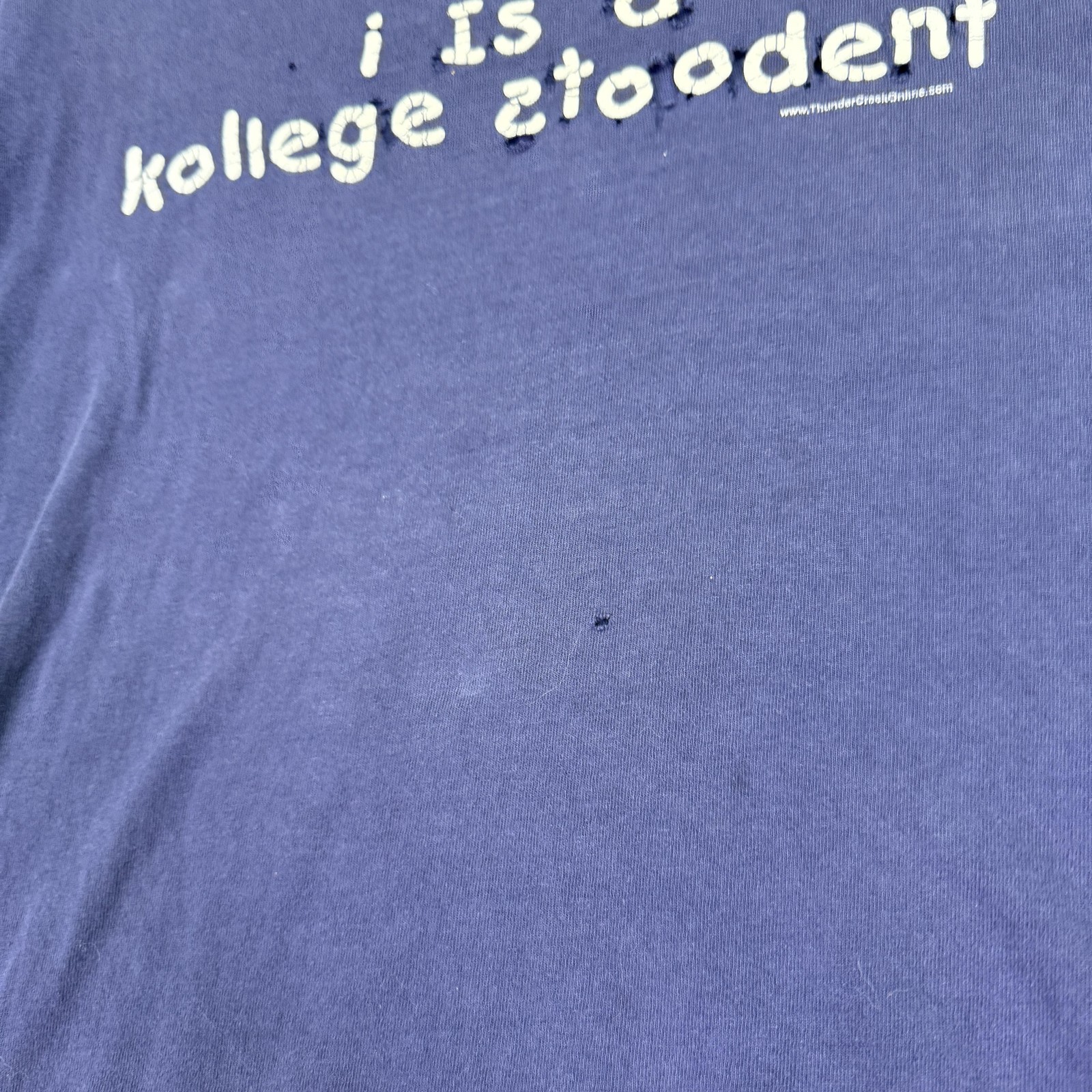 Delta Shirt Mens XL Blue I Is A Kollege Stoodent Graphic Tee Funny College gallery