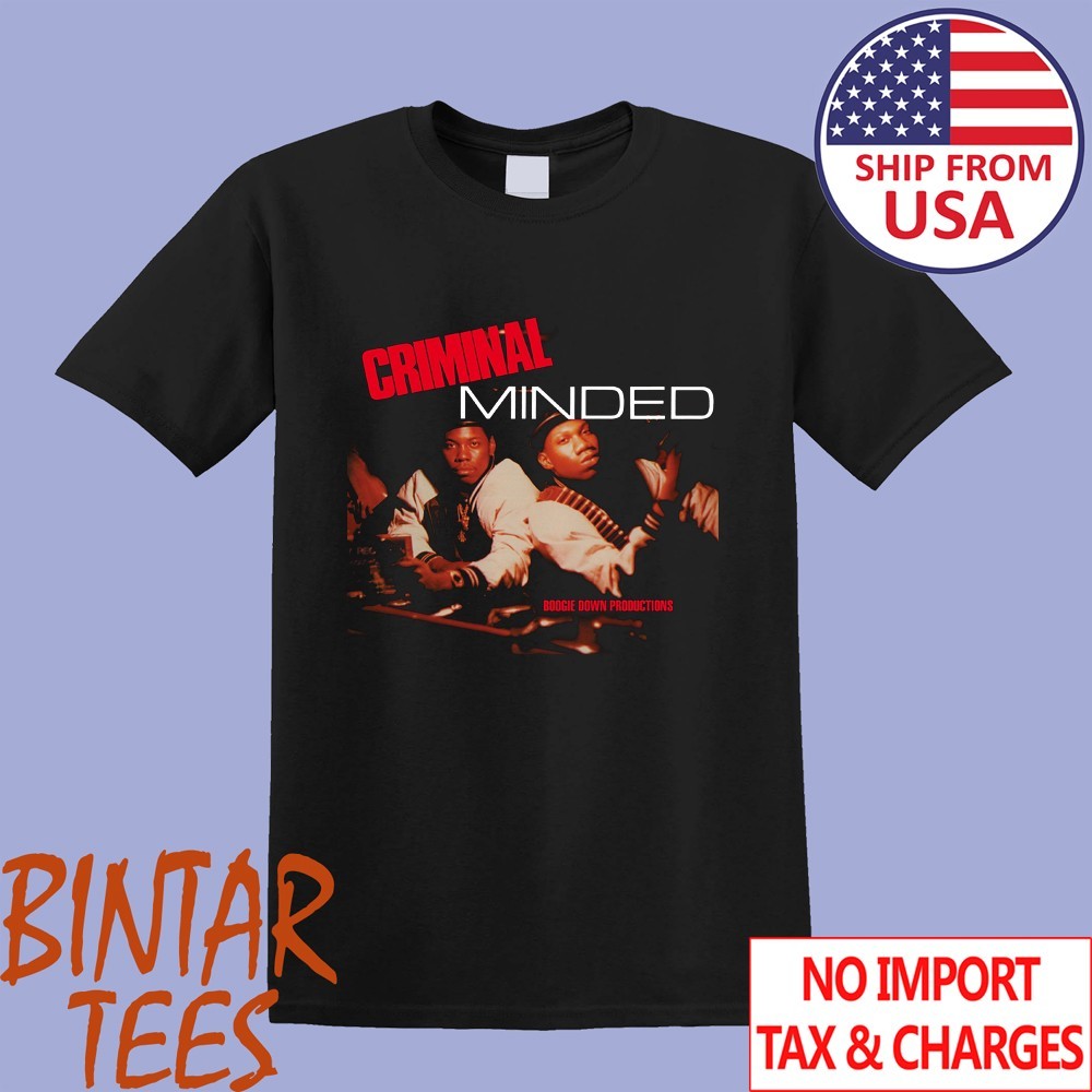 BDP Boogie Down Productions Criminal Minded Men’s Black Size S to 5XL