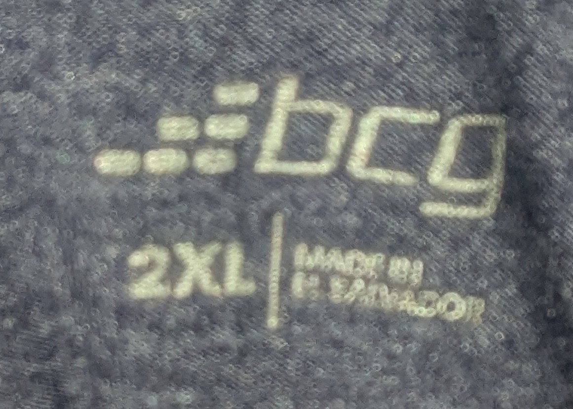 Men's BCG Football Graphic T-Shirt Short Sleeve Blue-Gray Size 2XL gallery