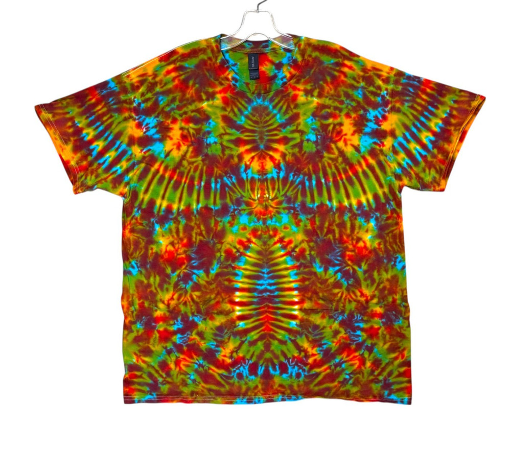 Tie Dye Shirt | Rainbow Tribal Phoenix | Handmade | Unisex | Tall | Women’s