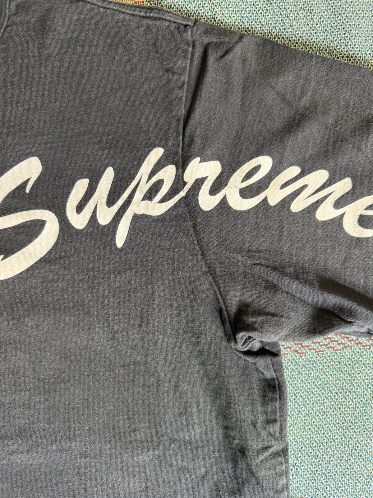 Rare SUPREME FW20 2020 Shoulder Arc Spell Out T Shirt Streetwear Black Large Fad gallery
