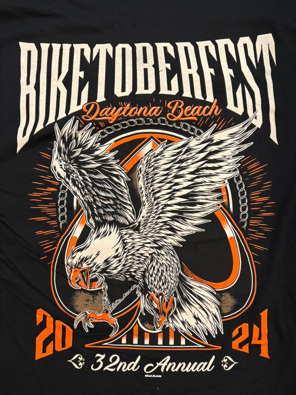 Men’s Daytona Beach, FL 2024 Biketoberfest Bike Week Black T-Shirt - Size L gallery