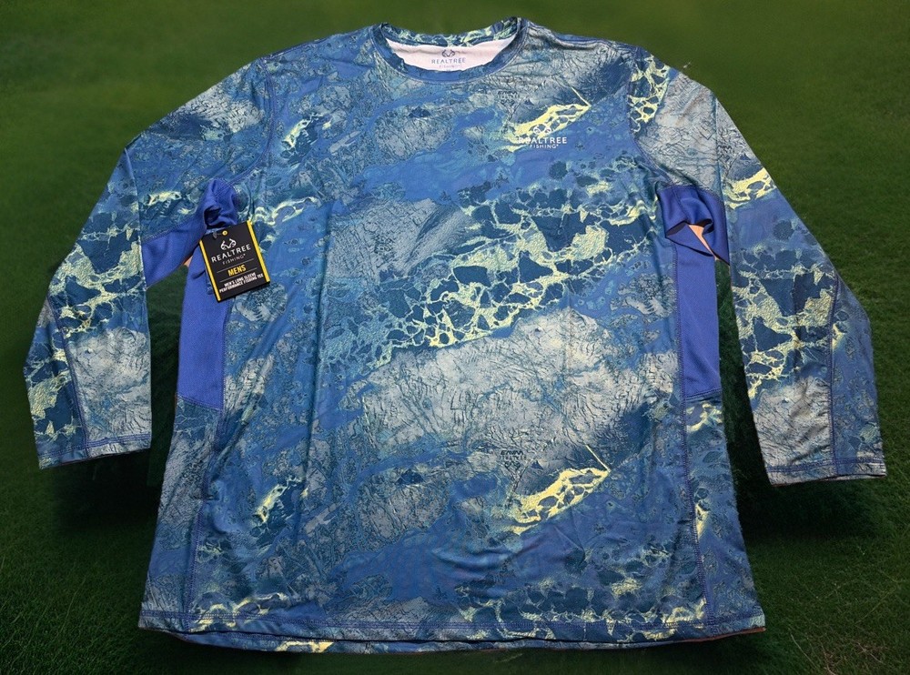 Realtree Aspect Riverdog Long Sleeve Performance Fishing Shirt Jersey NEW 3XL