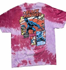 NWOT Marvel Comics Black Panther Wakanda Forever Pink Tie-Dye t-shirt Mens sz L