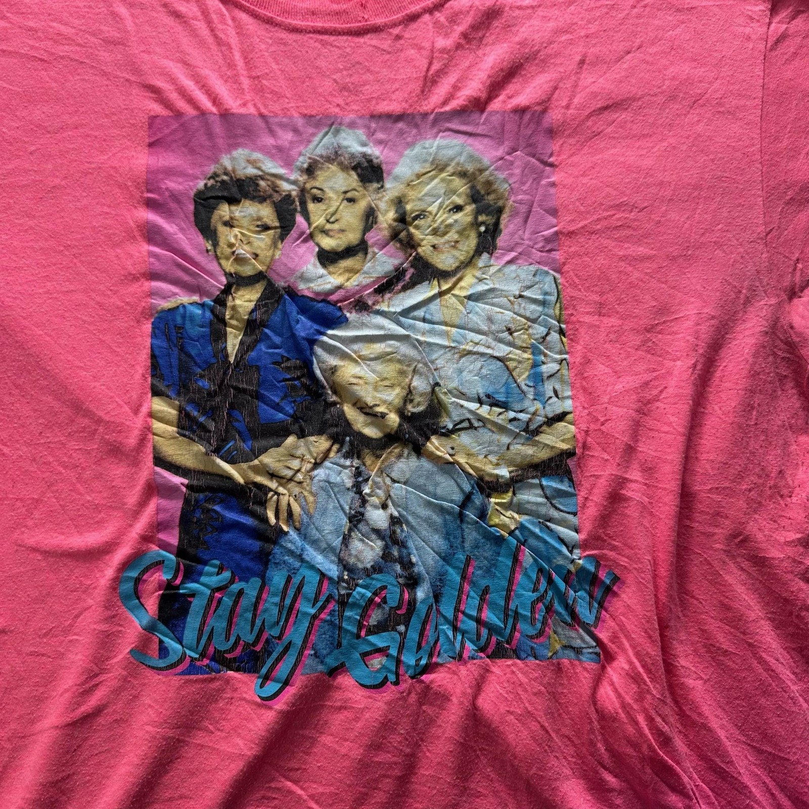 Vintage The Golden Girls Shirt Mens L Pink Golden Girls Graphic Tee Crewneck gallery