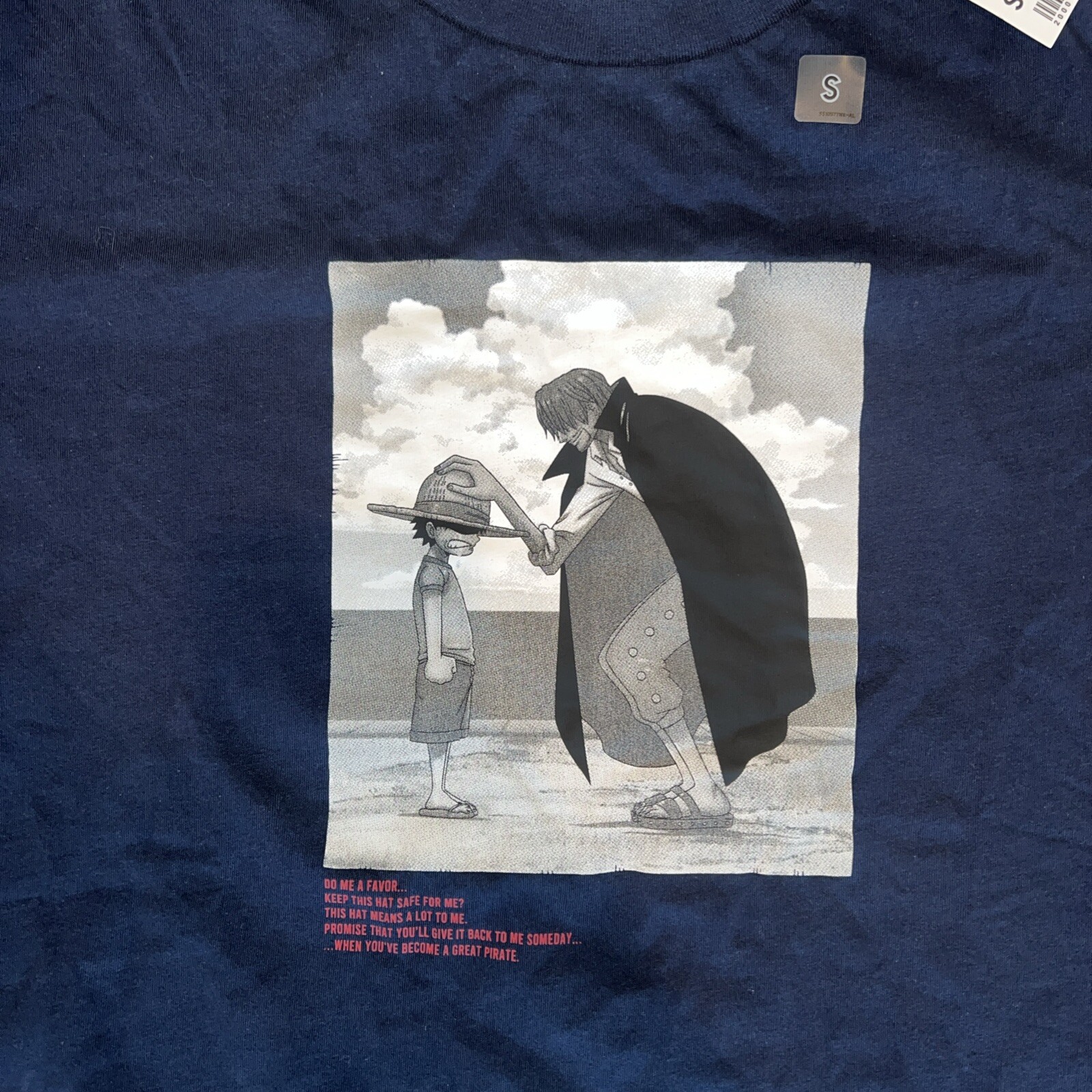 UNIQLO ONE PIECE FILM RED UT collaboration T-shirt Luffy Shanks size Small navy gallery