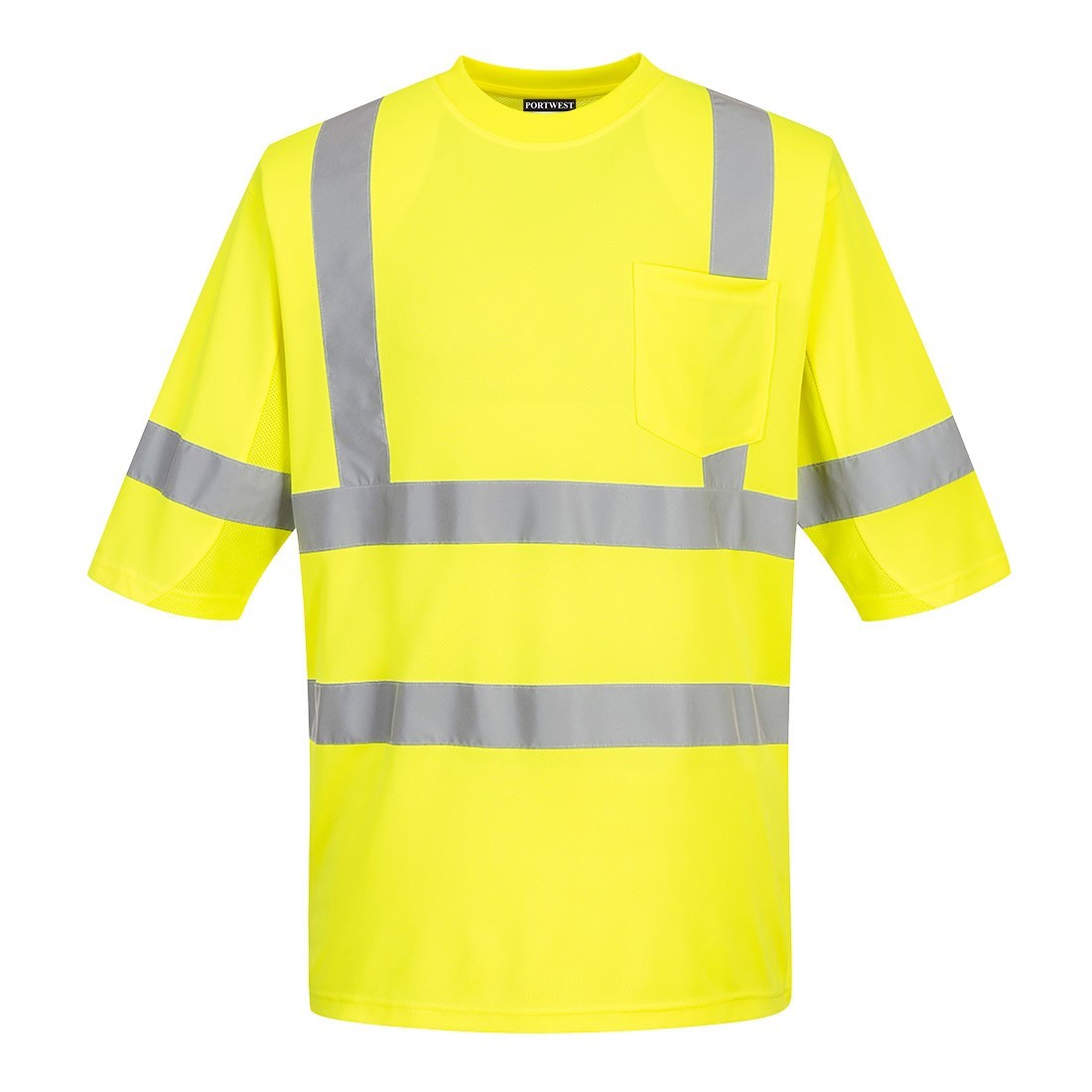Portwest S397 - Hi-Vis Mesh Insert Class 3 T-Shirt S/S Yellow SIZES S-6X* gallery
