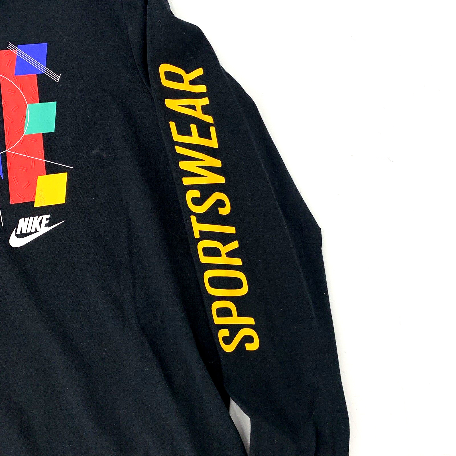 Nike Air Shirt Mens XL Black Geometric Abstract Sportswear Long Sleeve Urban gallery