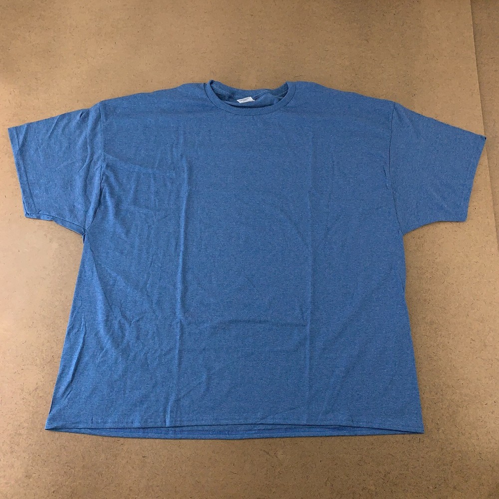 Hanes Men’s Size 3XL Heather Blue ComfortBlend EcoSmart Crew Neck T-Shirt New