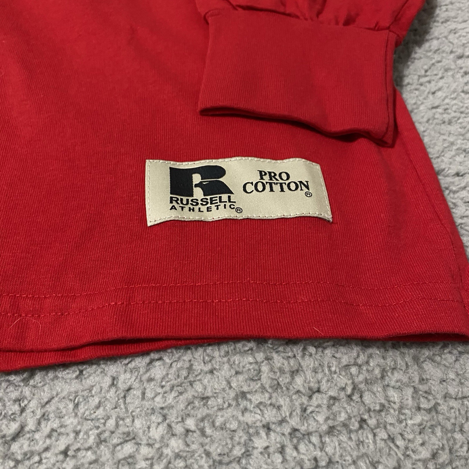 Vintage Russell Athletic Mock Neck Shirt Mens 2XL XXL Red Pro Cotton Blank NEW gallery