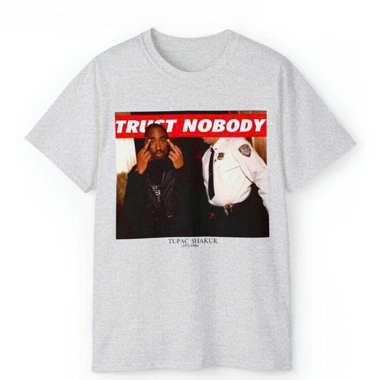 Rare Vintage Tupac Shakur Trust Nobody Graphic Hip Hop Rap Unisex T-Shirt gallery