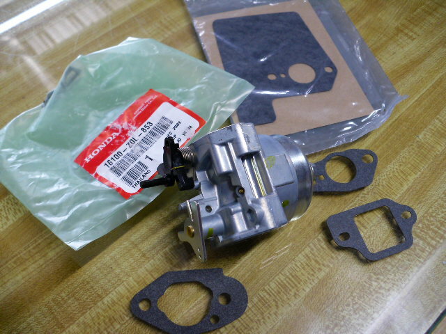 16100-Z0L-853 GENUINE HONDA GCV REMOTE LEVER CHOKE CARBURETOR WITH GASKETS