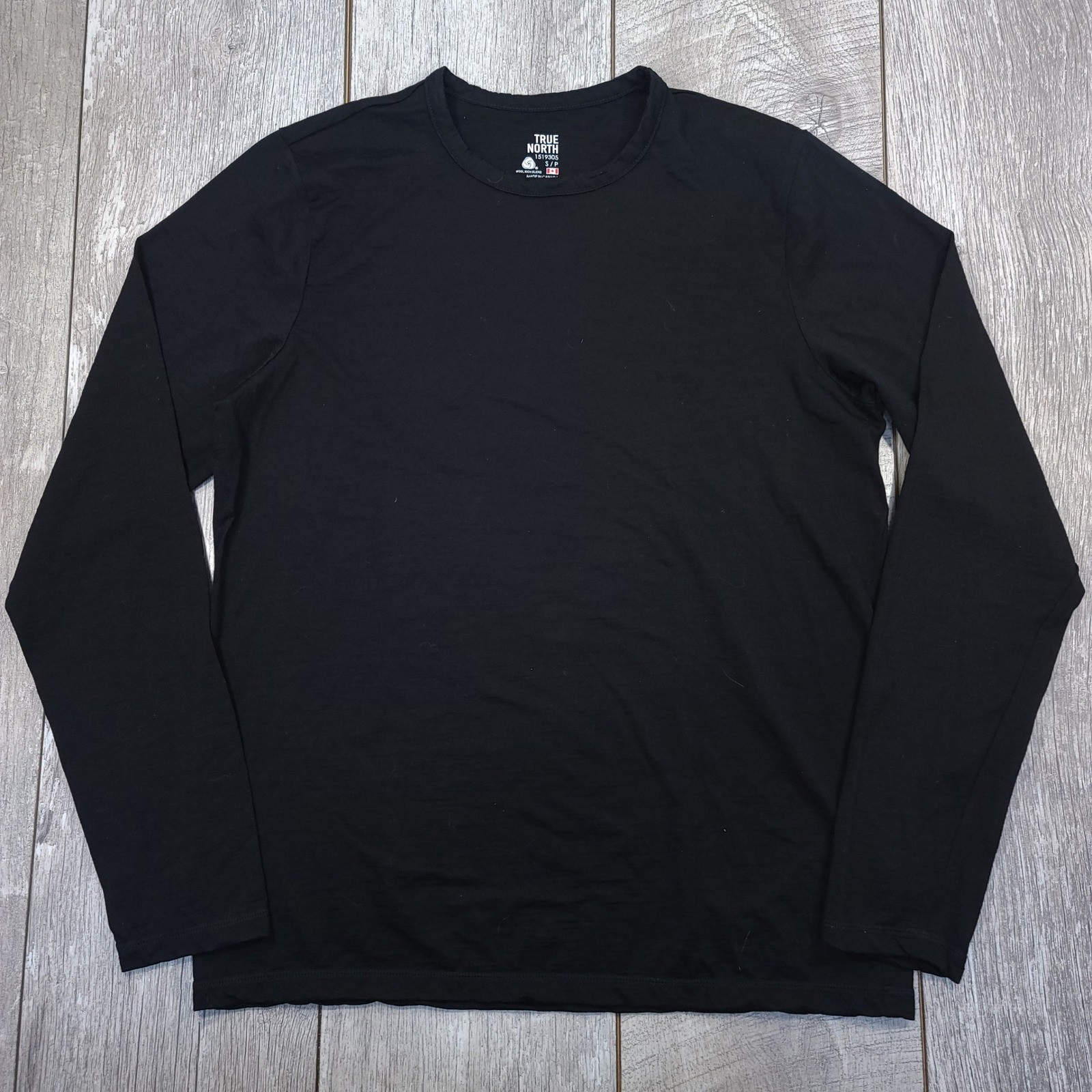 True North Long Sleeve T-Shirt Mens Small Black Merino Wool Blend Base Layer gallery