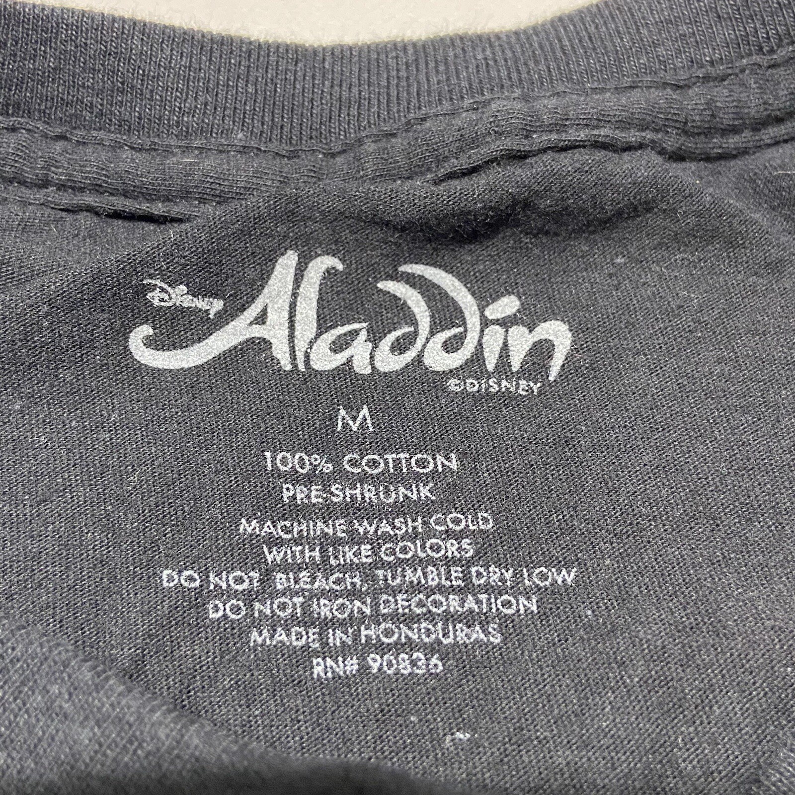 Disney Aladdin Shirt The Hit Broadway Musical Graphic Shirt Black & Gold Size M gallery