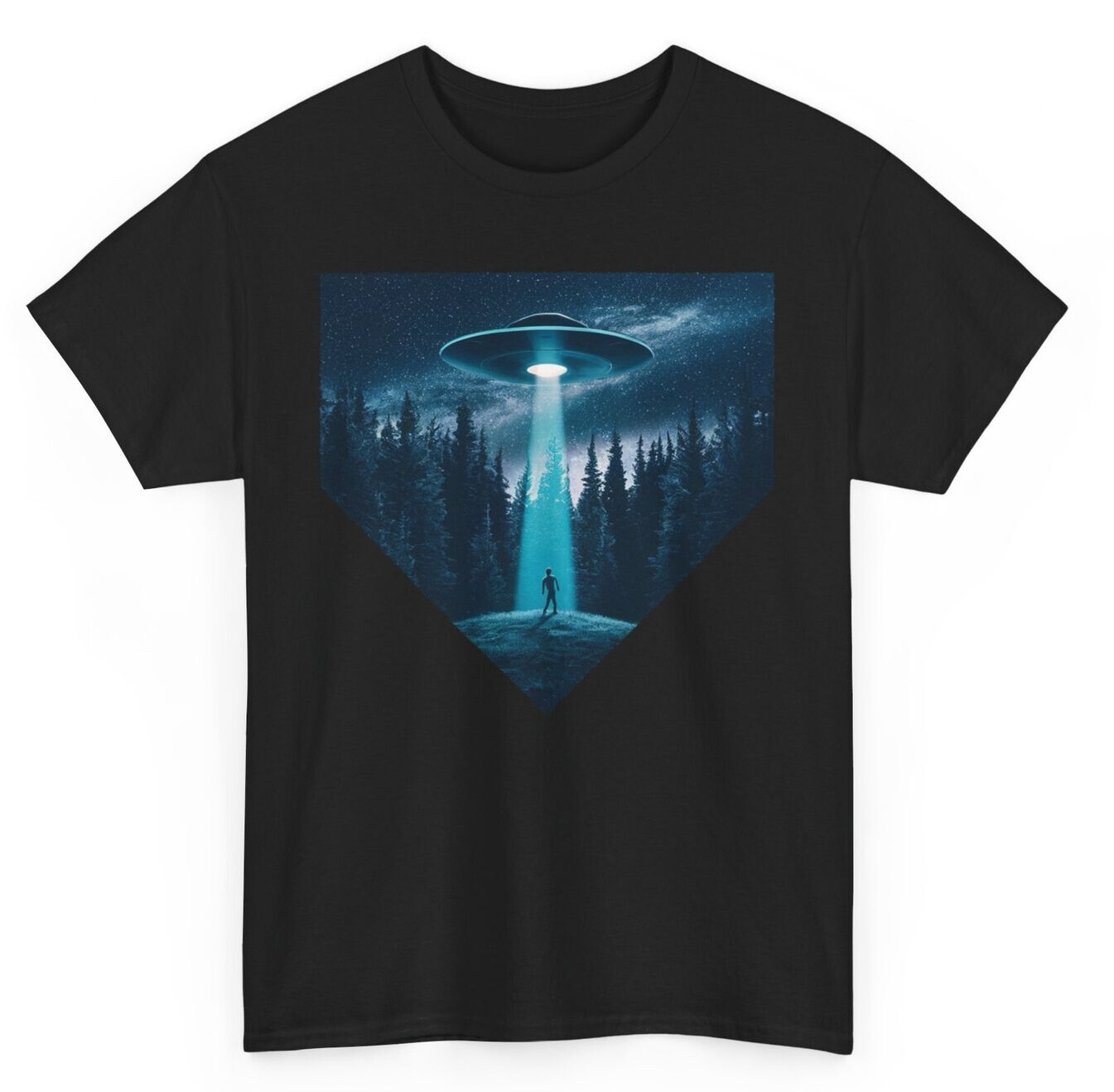 Space UFO Flying Saucers T-shirt - Alien UFOS Abductions Men Women Graphic Tee gallery