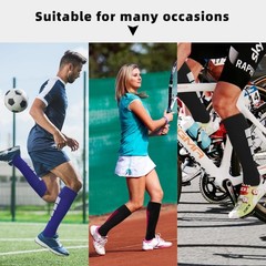 3 Pairs Soccer Socks, Sport Knee High Socks Calf Compression Athletic Socks f…
