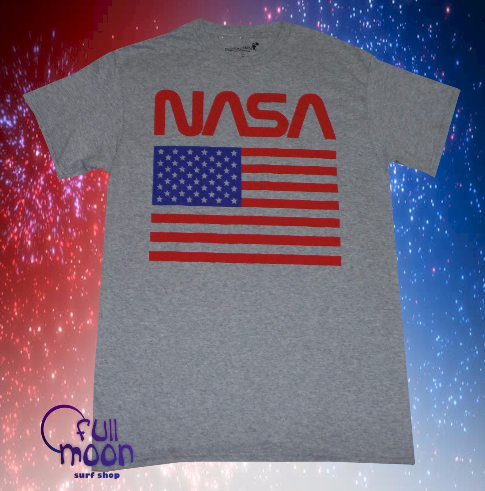 New NASA Space American Flag Vintage Classic Mens Retro T-shirt gallery
