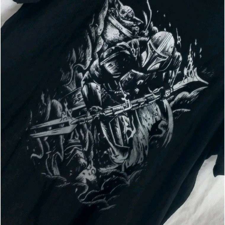 Ei-lo Black Star Wars Mandalorian Cotton Tee T-Shirt Men’s Size XL EUC