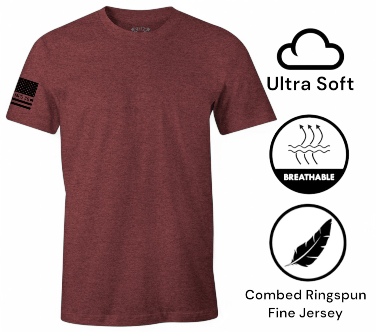 Howitzer Men's T-shirt Standard Basic Packs Burgundy Heather Military Grunt gallery