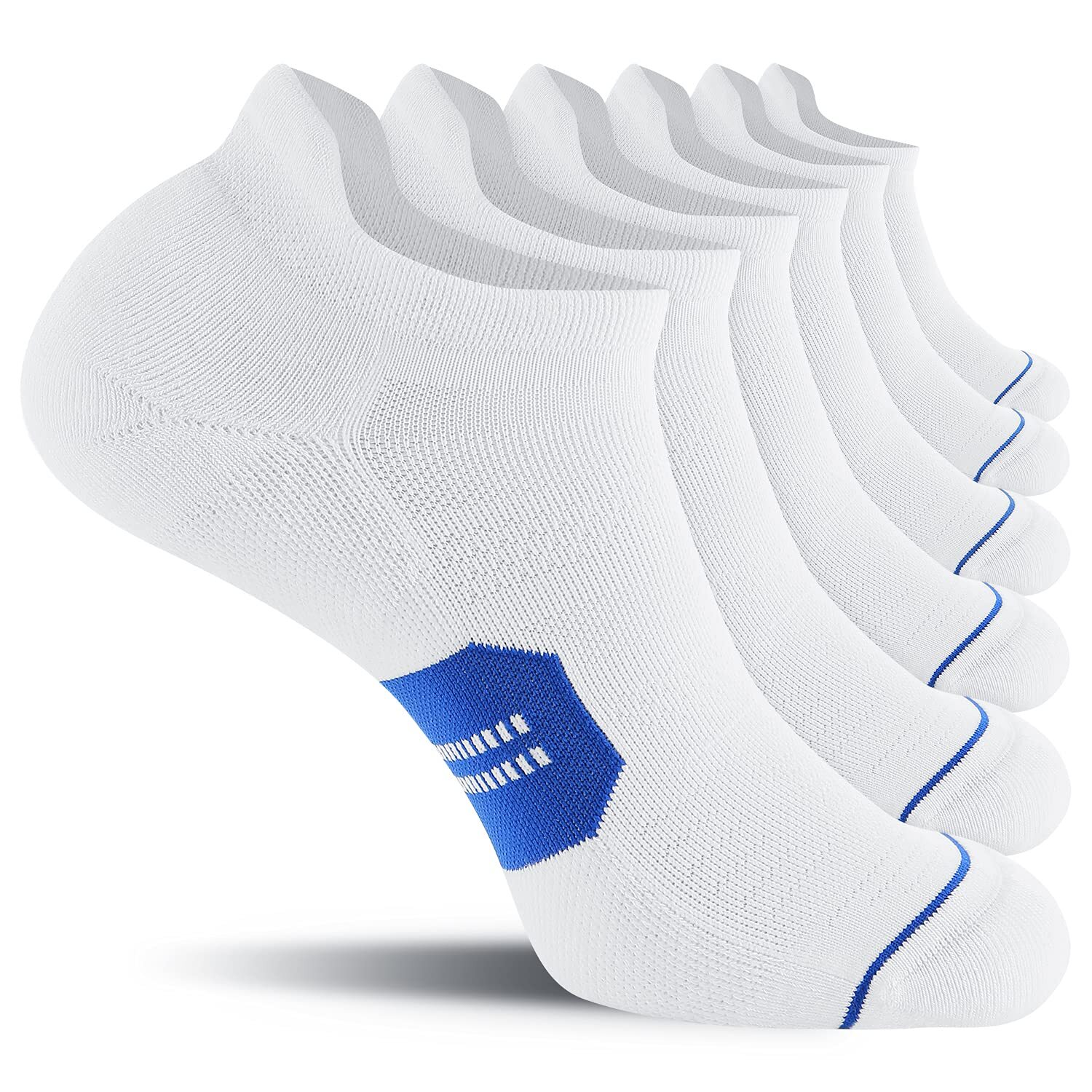CelerSport 6 Pack Men’s Running Ankle Socks with Cushion Low Cut Athletic Spo…