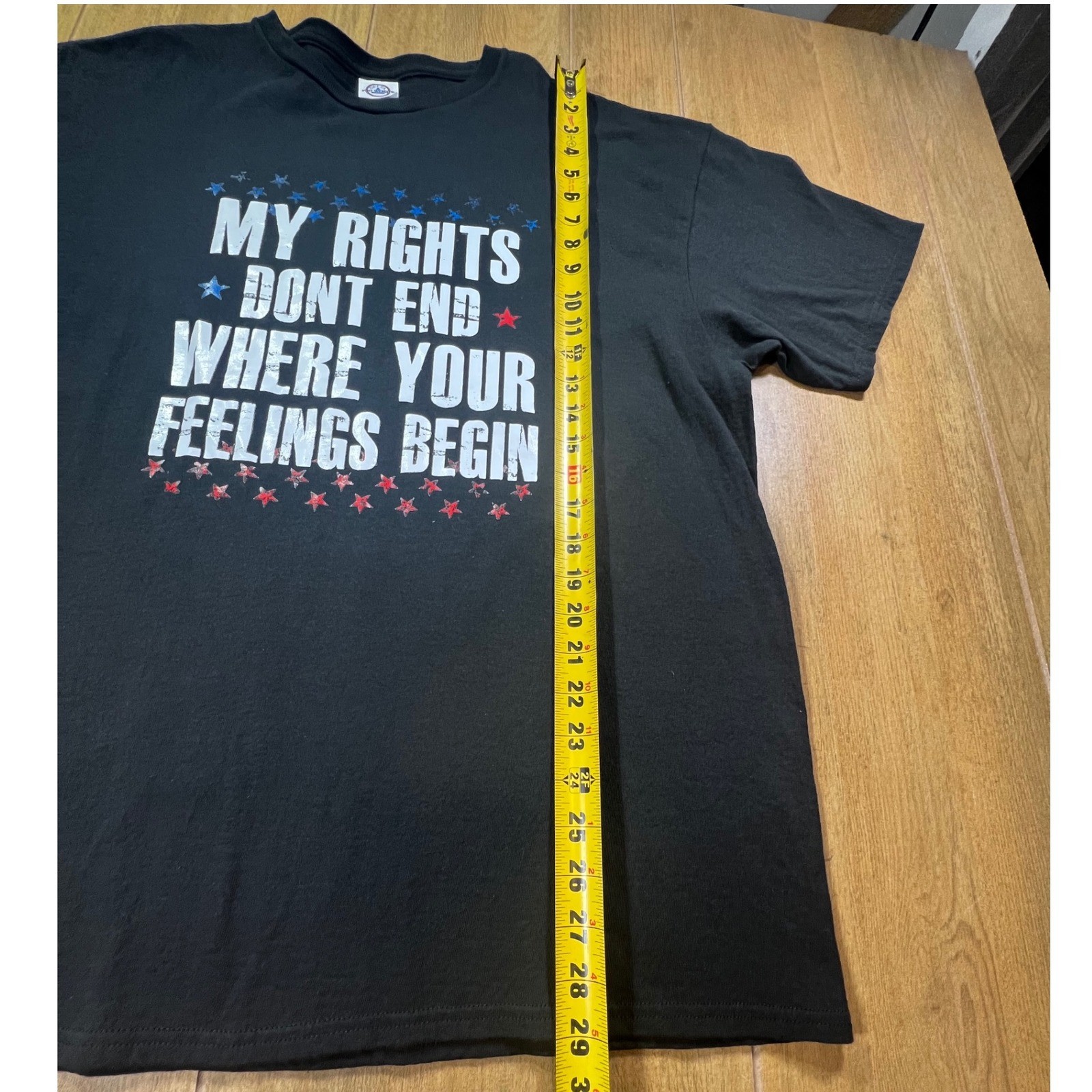 Delta Pro Black T Shirt My Rights Dont End Where Your Feelings Begin Graphic XL gallery