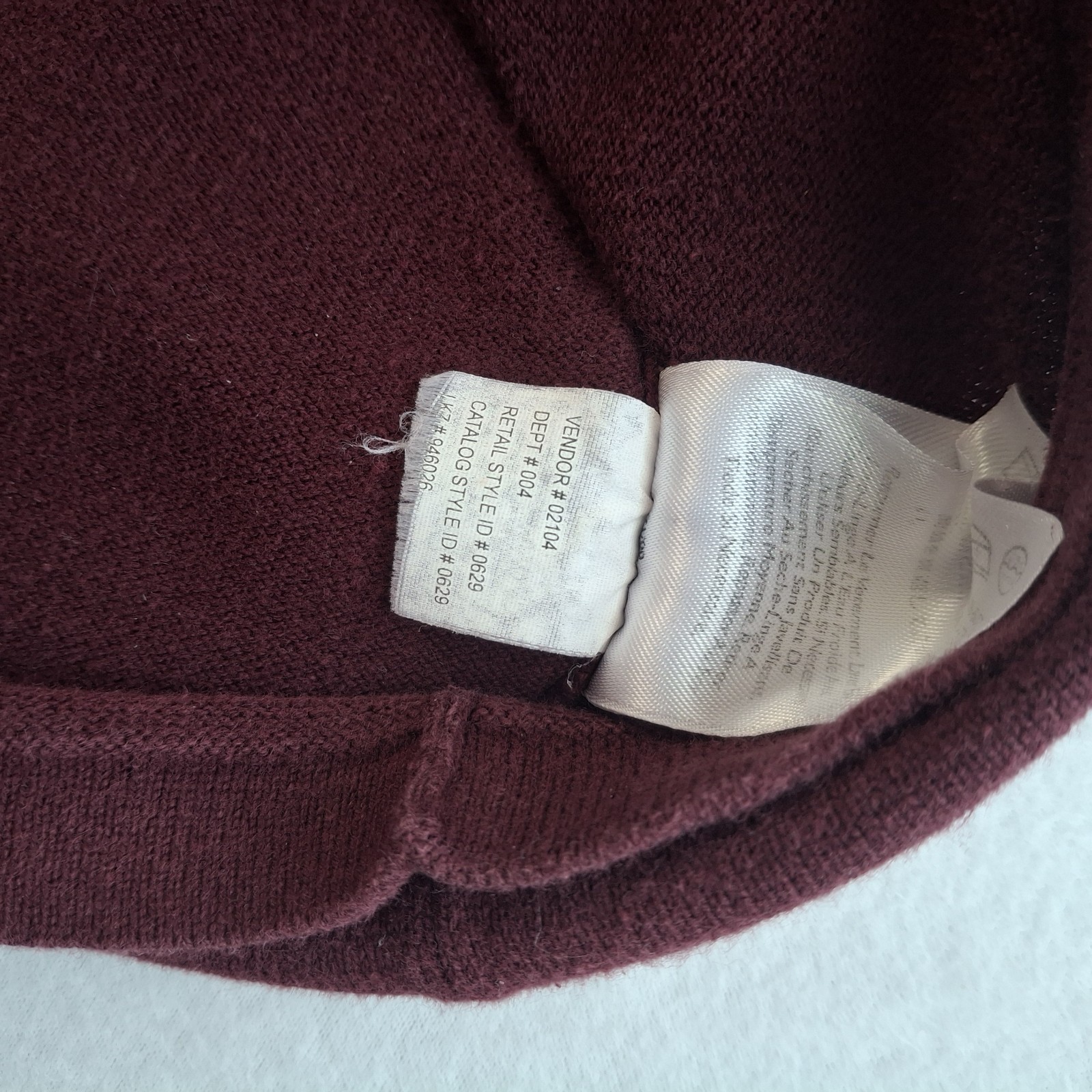 Eddie Bauer Men's Polo Sweater MT Medium Tall Burgundy Long Sleeve Knit Cotton gallery