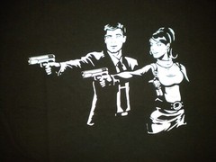 ARCHER Pulp Fiction T-SHIRT Sterling Archer Lana Kane Tarantino Art TEEFURY NEW