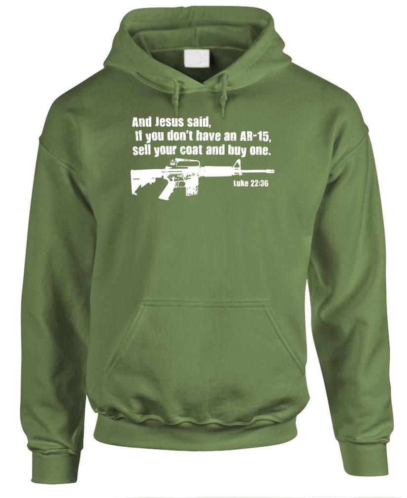 JESUS SAID Buy An Ar-15 – Luke 22:36 Guns – Fleece Pullover Hoodie