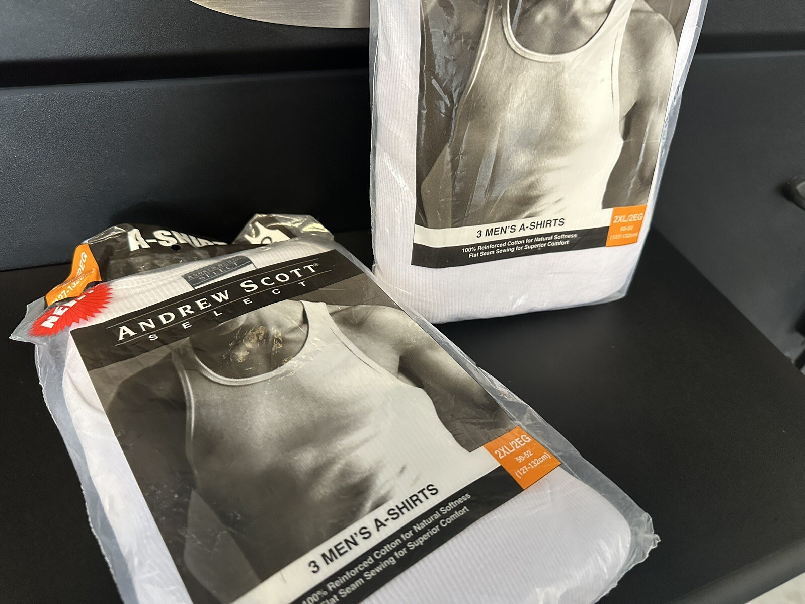 Men's Andrew Scott Select A-shirt Tank Top 3-pack ( Two Packs )w/4pair socks gallery