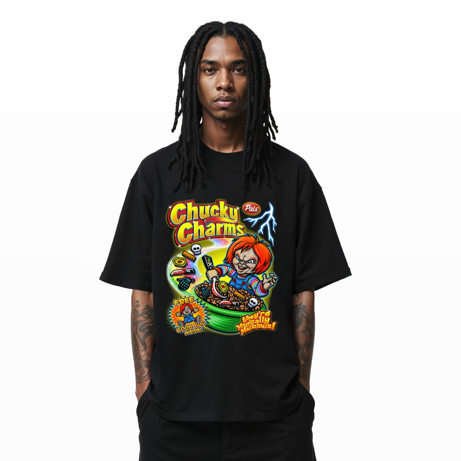 Chucky Charms Horror Cereal Parody T-Shirt – Funny Scary Movie Graphic Tee A101 gallery