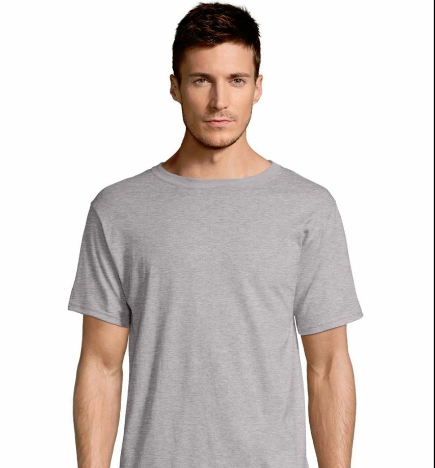 Hanes ComfortBlend EcoSmart Crew Neck Grey Short Sleeve T-Shirt Men's Small NEW gallery