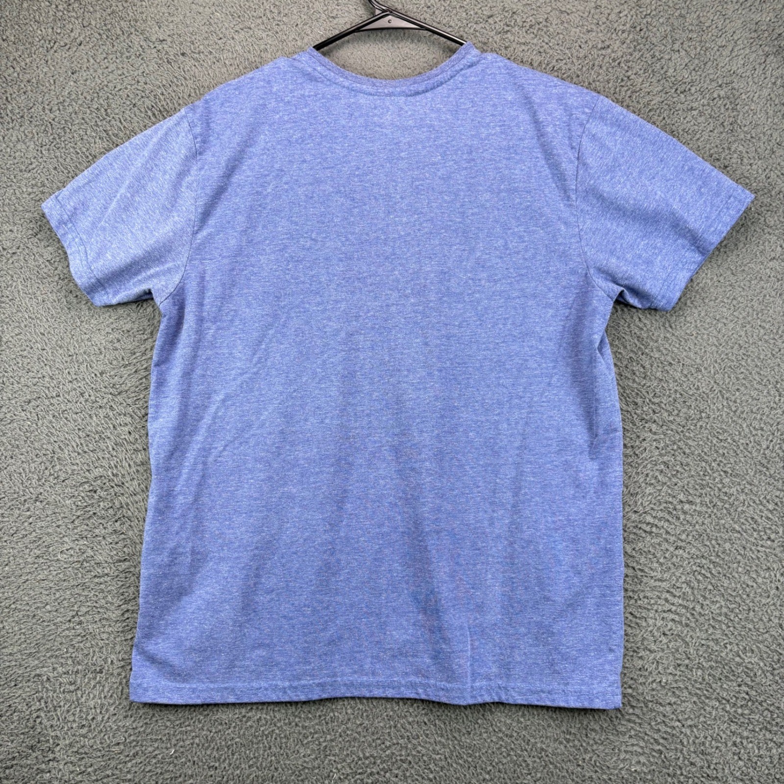 Tailorbyrd Mens Large Blue Heathered Flamingo Embroidered Cotton Blend T-Shirt gallery