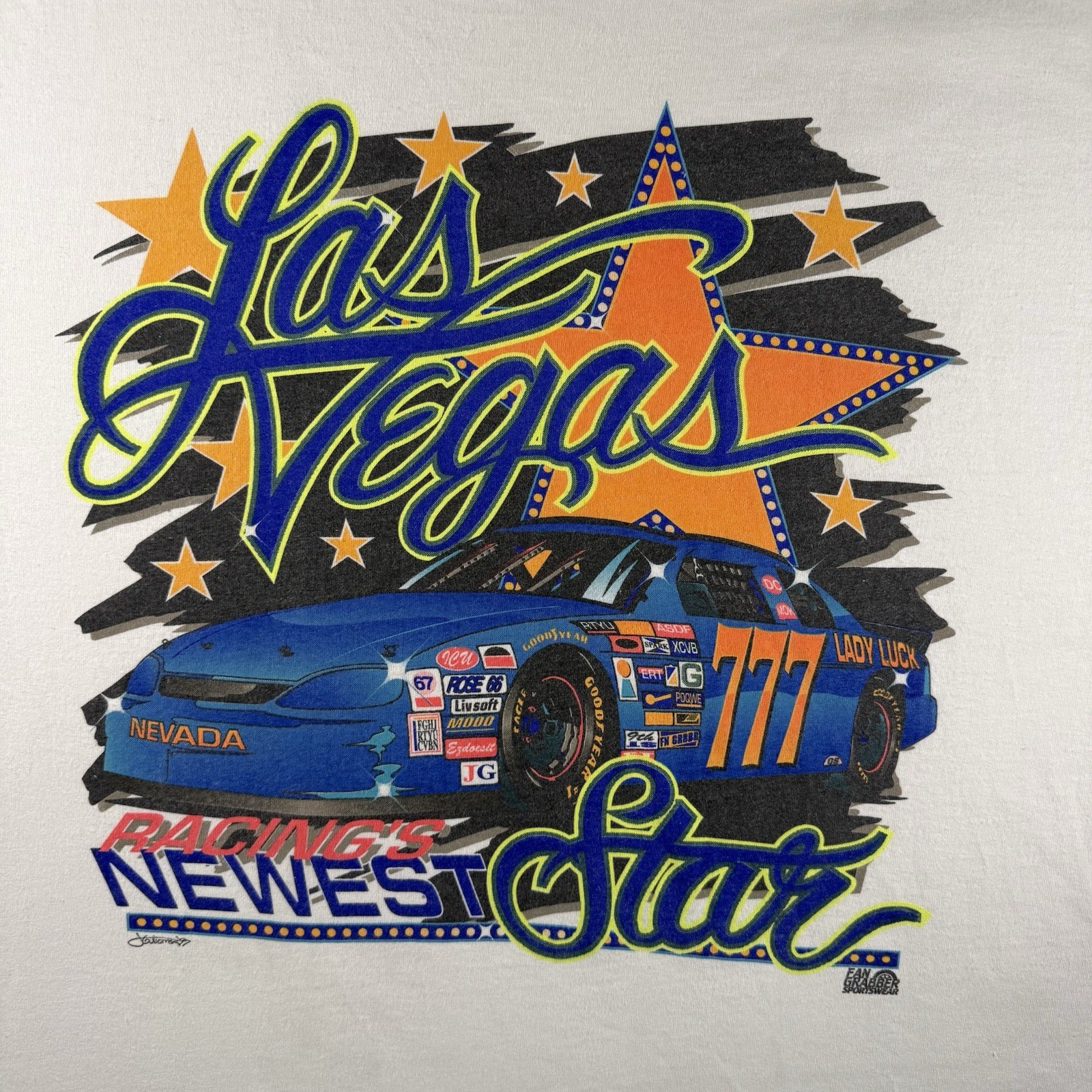 Hanes Heavyweight Vintage Las Vegas NASCAR Shirt Men’s Size XXL 90s gallery