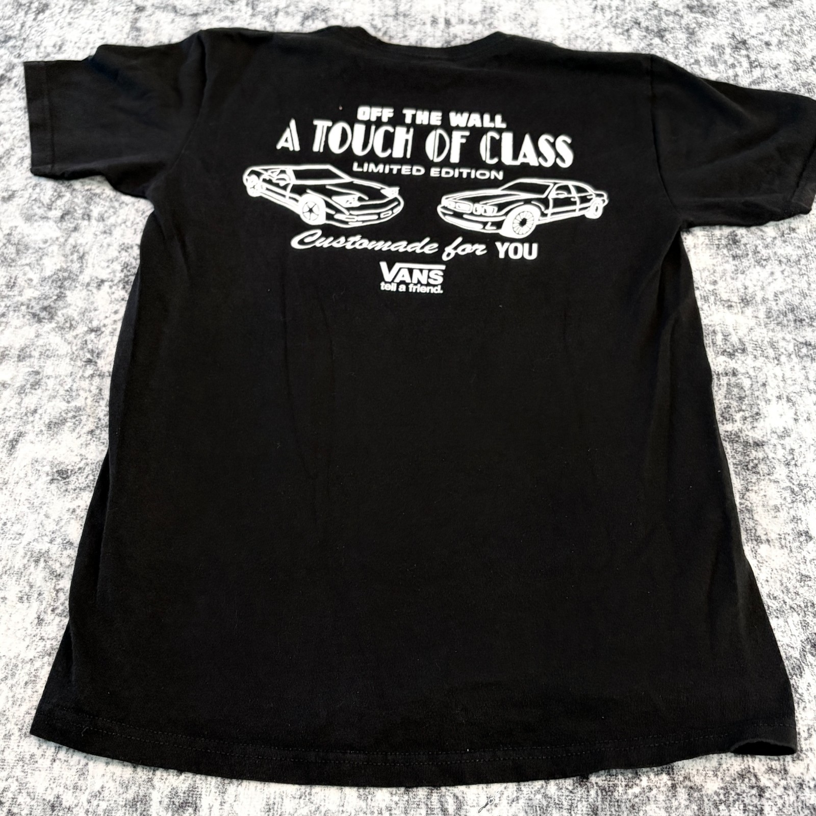 VANS Limited Edition Cars Motors Mens Size Small Classic Fit Black Shirt gallery