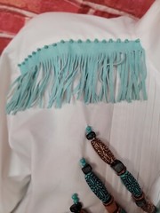 GIORGIO PATRINO Select BROADCLOTH TRIBAL INDIAN RARE GRAPHIC SHIRT XL/4-5 #C
