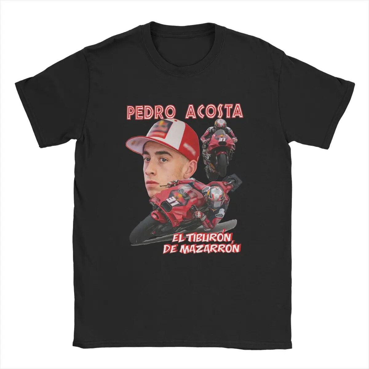 Novelty Pedro Spanish Rider Acosta Mazarron Shark T-Shirts Men O Neck Pure Cotto gallery