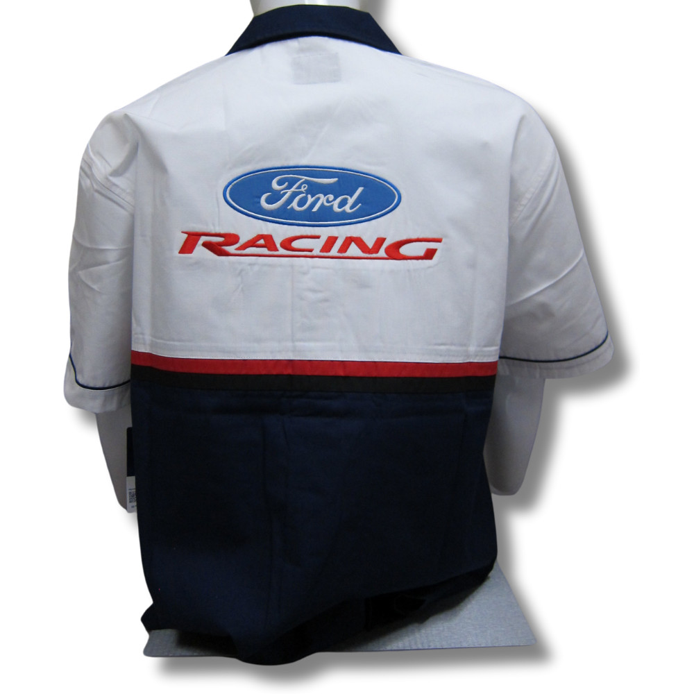 Ford Racing Pit Mechanic Button Down Work Crew Shirt Official Licensed gallery