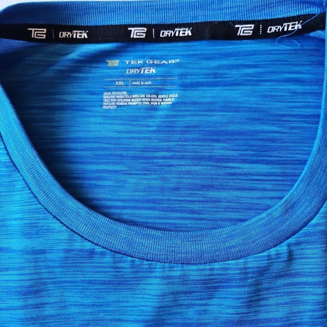 Tek Gear Men's 2XL DRYTEK Blue T Shirt gallery
