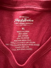 Men’s Flag & Anthem Palm Tree Graphic Short Sleeve T-Shirt Red Size XL