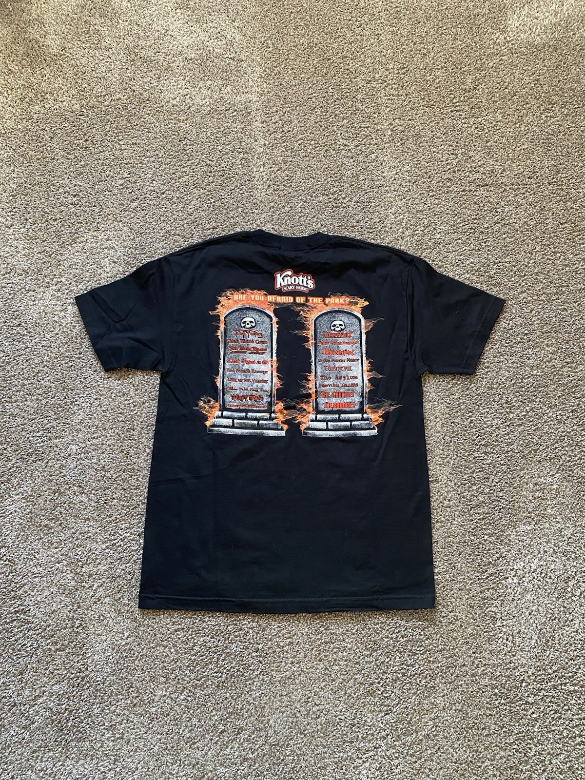 Vintage 2007 Knotts Scary Farm Halloween Haunt T Shirt Size Men’s Large gallery