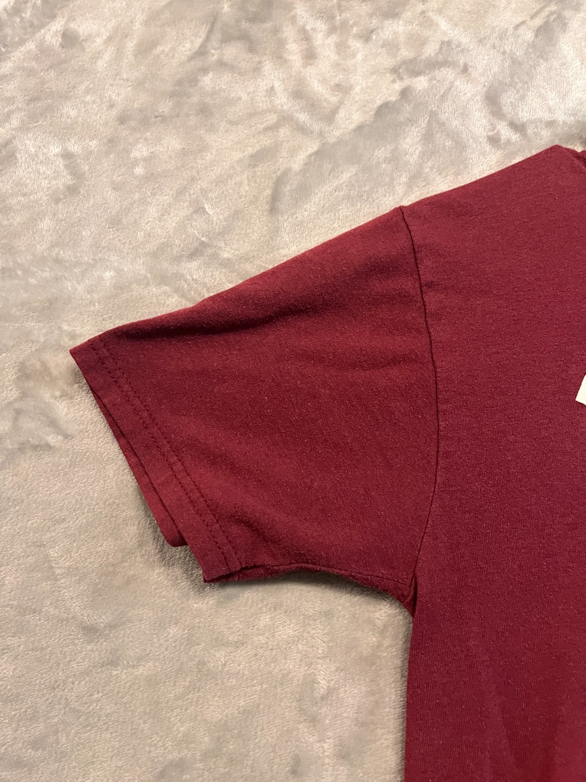 Vintage Jerzees T-Shirt Bulldog Graphic Small Maroon Classic Fit gallery