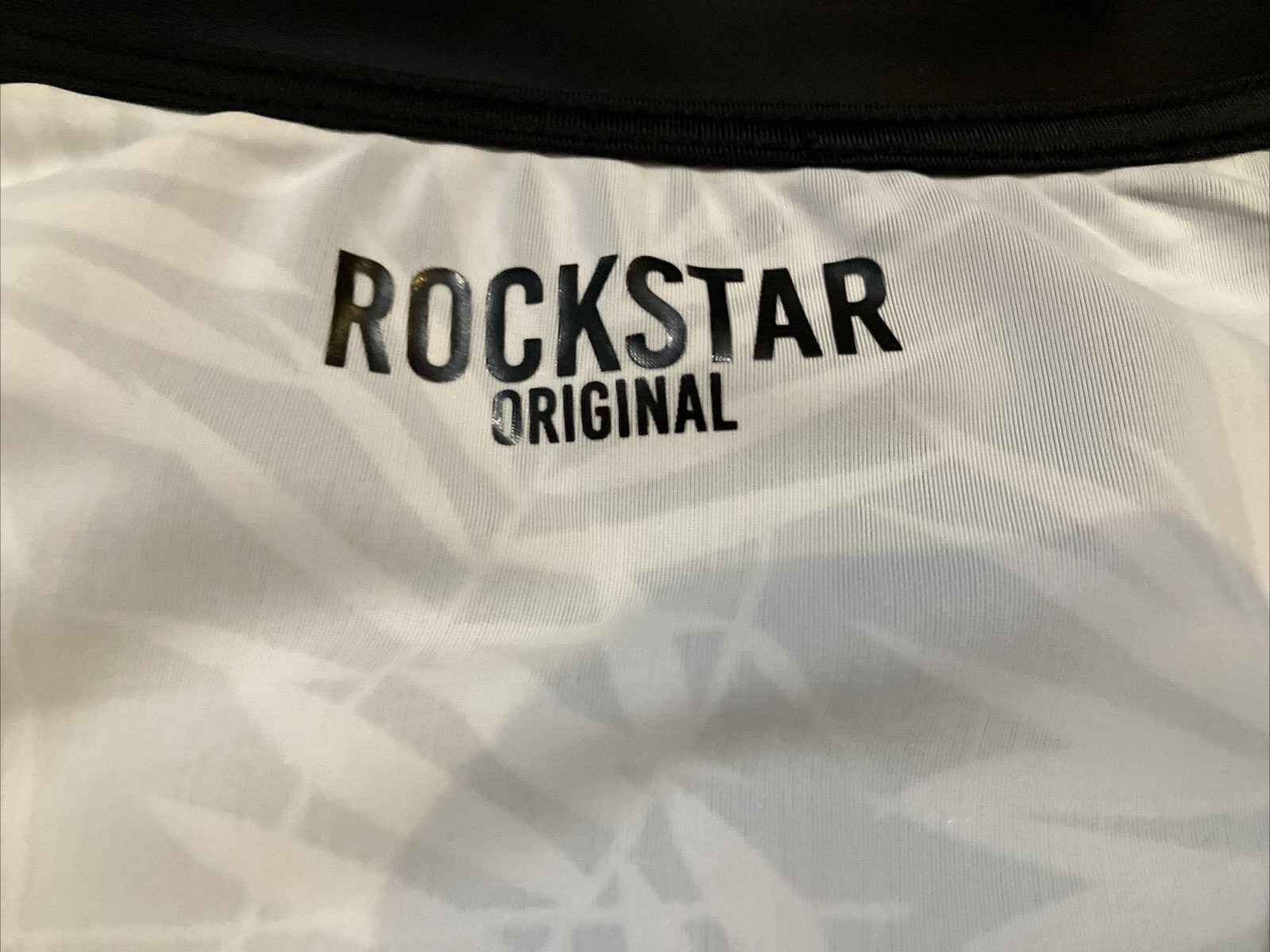 Rockstar Original Shirt Mens 5XL Black White Tropical Performance Sports Stretch gallery