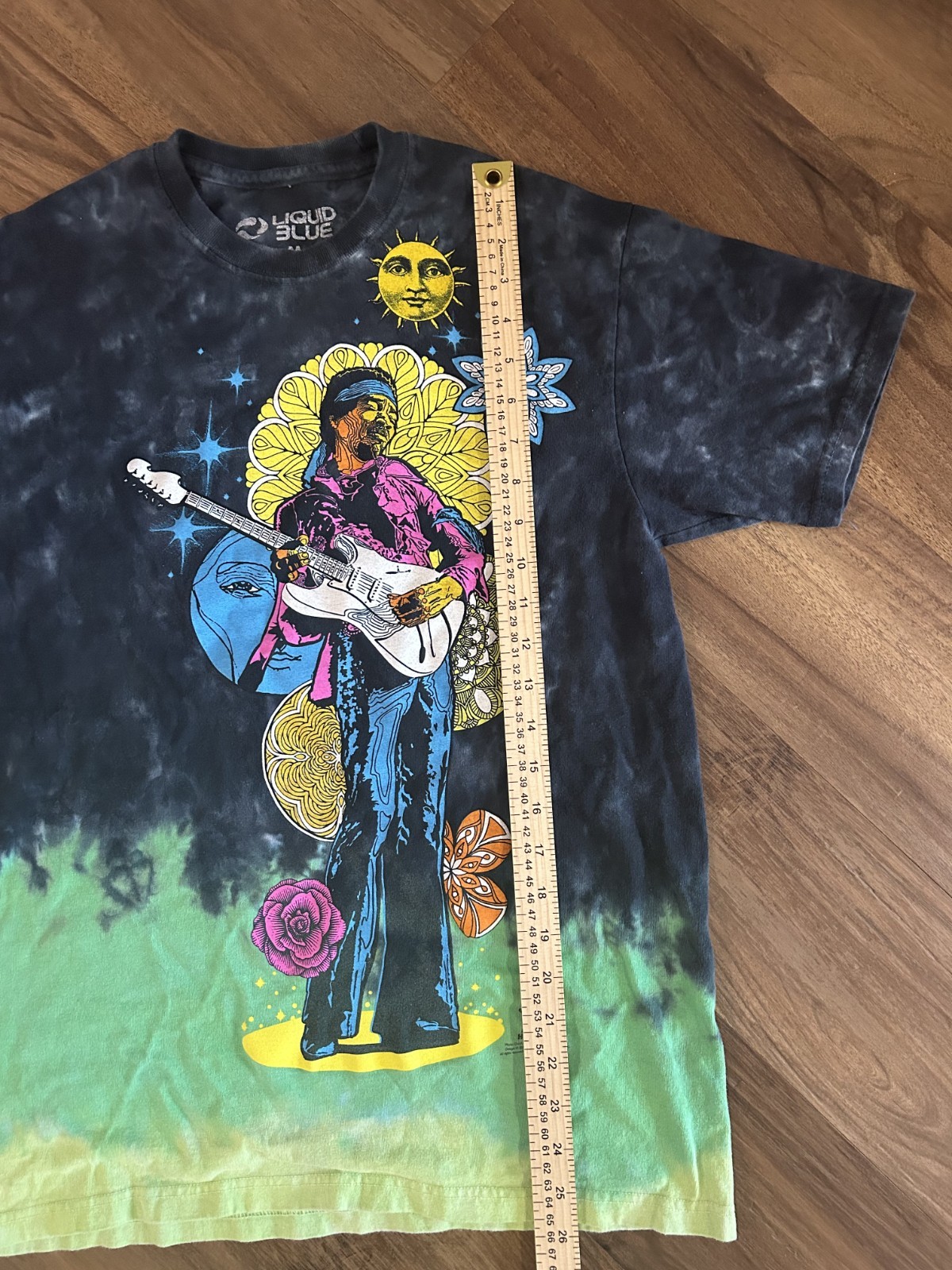 Liquid Blue Jimi Hendrix Graphic Tshirt Mens Size Medium Tie Dye Psychedelic gallery